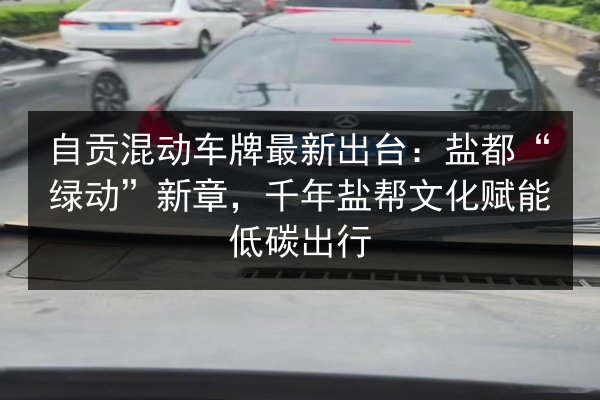 自贡混动车牌最新出台：盐都“绿动”新章，千年盐帮文化赋能低碳出行