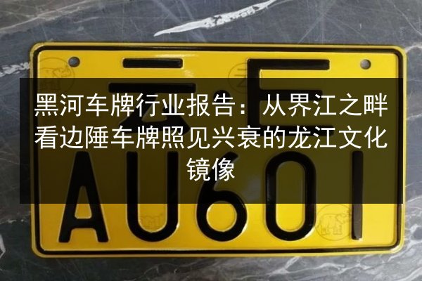 黑河车牌行业报告：从界江之畔看边陲车牌照见兴衰的龙江文化镜像