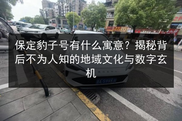 保定豹子号有什么寓意?揭秘背后不为人知的地域文化与数字玄机 第2张 保定豹子号有什么寓意?揭秘背后不为人知的地域文化与数字玄机 第2张