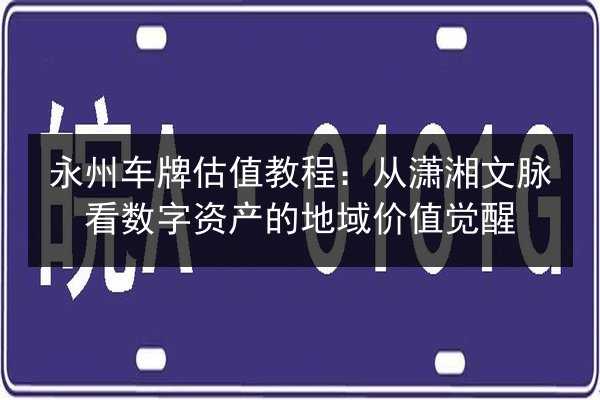 永州车牌估值教程:从潇湘文脉看数字资产的地域价值觉醒 第3张 永州车牌估值教程:从潇湘文脉看数字资产的地域价值觉醒 第3张