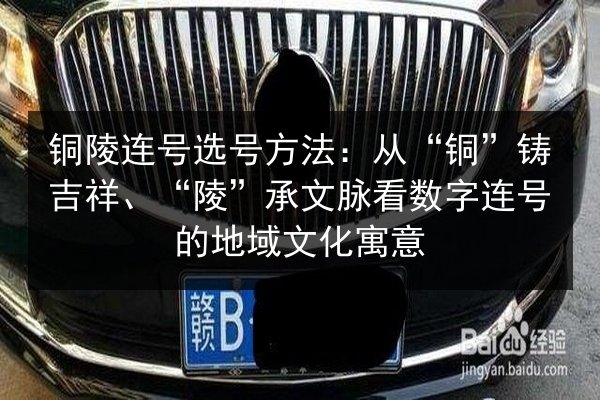 铜陵连号选号方法:从“铜”铸吉祥、“陵”承文脉看数字连号的地域文化寓意 第3张 铜陵连号选号方法:从“铜”铸吉祥、“陵”承文脉看数字连号的地域文化寓意 第3张