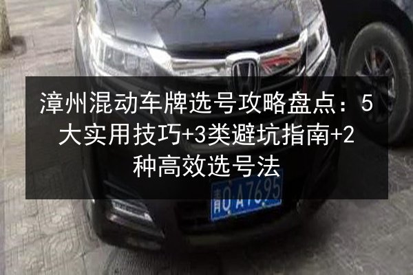 漳州混动车牌选号攻略盘点：5大实用技巧+3类避坑指南+2种高效选号法