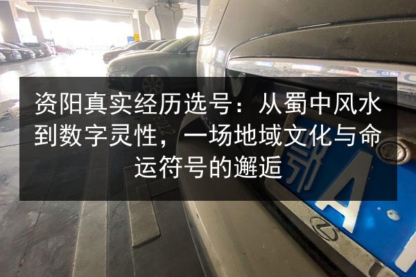 资阳真实经历选号:从蜀中风水到数字灵性,一场地域文化与命运符号的邂逅 第2张 资阳真实经历选号:从蜀中风水到数字灵性,一场地域文化与命运符号的邂逅 第2张