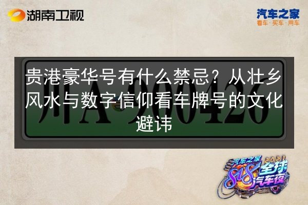 贵港豪华号有什么禁忌?从壮乡风水与数字信仰看车牌号的文化避讳 第3张 贵港豪华号有什么禁忌?从壮乡风水与数字信仰看车牌号的文化避讳 第3张