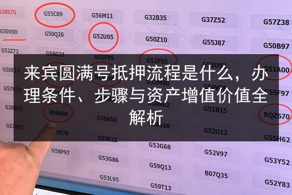 来宾圆满号抵押流程是什么，办理条件、步骤与资产增值价值全解析 第2张