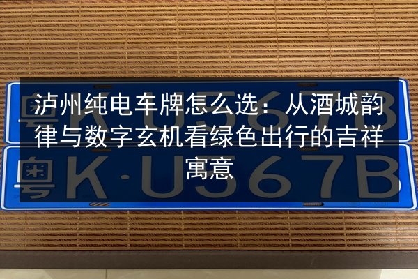 泸州纯电车牌怎么选:从酒城韵律与数字玄机看绿色出行的吉祥寓意 第2张 泸州纯电车牌怎么选:从酒城韵律与数字玄机看绿色出行的吉祥寓意 第2张