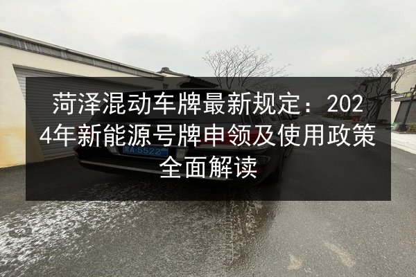 菏泽混动车牌最新规定：2024年新能源号牌申领及使用政策全面解读