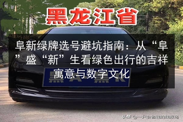 阜新绿牌选号避坑指南:从“阜”盛“新”生看绿色出行的吉祥寓意与数字文化 第2张 阜新绿牌选号避坑指南:从“阜”盛“新”生看绿色出行的吉祥寓意与数字文化 第2张