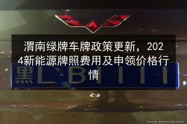 渭南绿牌车牌政策更新,2024新能源牌照费用及申领价格行情 第3张 渭南绿牌车牌政策更新,2024新能源牌照费用及申领价格行情 第3张