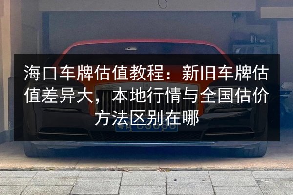 海口车牌估值教程：新旧车牌估值差异大，本地行情与全国估价方法区别在哪 第2张