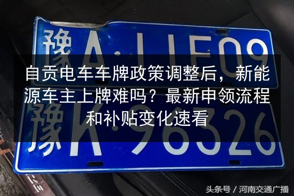 自贡电车车牌政策调整后，新能源车主上牌难吗？最新申领流程和补贴变化速看 第2张