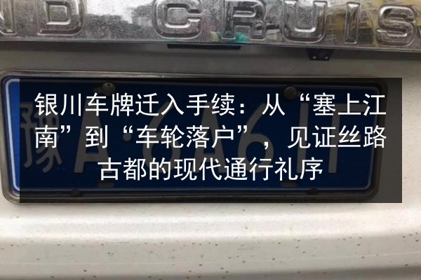 银川车牌迁入手续：从“塞上江南”到“车轮落户”，见证丝路古都的现代通行礼序
