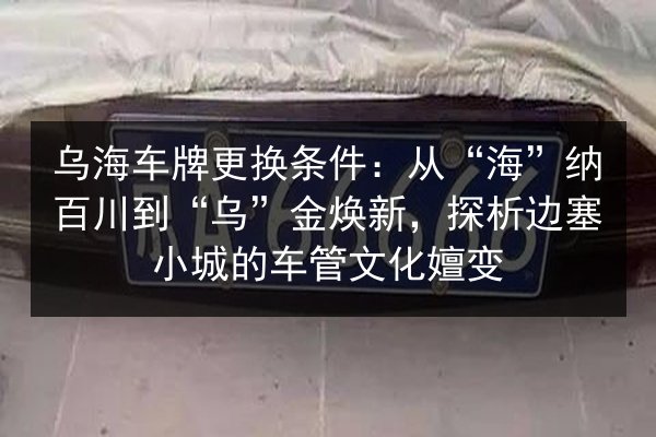 乌海车牌更换条件：从“海”纳百川到“乌”金焕新，探析边塞小城的车管文化嬗变