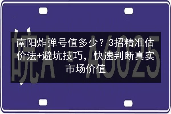 南阳炸弹号值多少?3招精准估价法+避坑技巧,快速判断真实市场价值 第1张 南阳炸弹号值多少?3招精准估价法+避坑技巧,快速判断真实市场价值 第1张