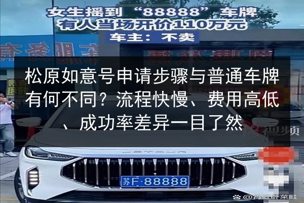 松原如意号申请步骤与普通车牌有何不同?流程快慢、费用高低、成功率差异一目了然 第2张 松原如意号申请步骤与普通车牌有何不同?流程快慢、费用高低、成功率差异一目了然 第2张