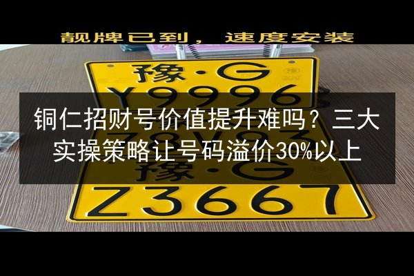 铜仁招财号价值提升难吗？三大实操策略让号码溢价30%以上 第3张