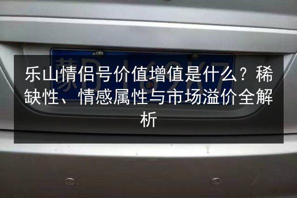 乐山情侣号价值增值是什么?稀缺性、情感属性与市场溢价全解析 第3张 乐山情侣号价值增值是什么?稀缺性、情感属性与市场溢价全解析 第3张