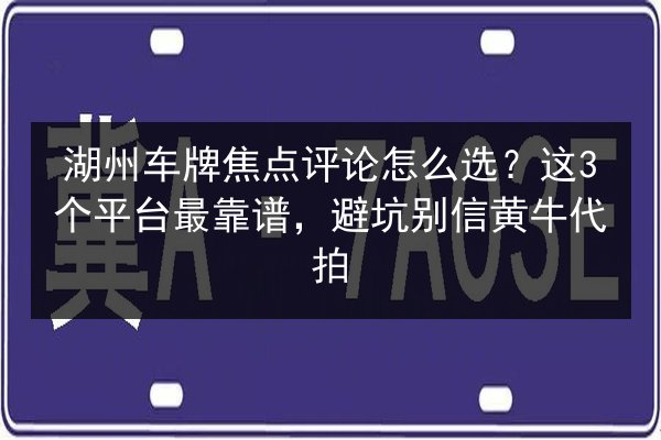 湖州车牌焦点评论怎么选？这3个平台最靠谱，避坑别信黄牛代拍