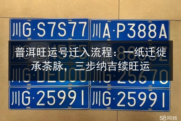 普洱旺运号迁入流程：一纸迁徙承茶脉，三步纳吉续旺运 第2张