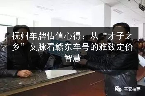 抚州车牌估值心得：从“才子之乡”文脉看赣东车号的雅致定价智慧
