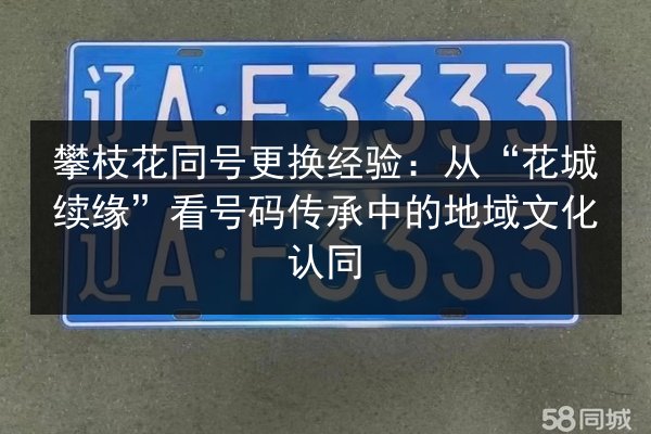 攀枝花同号更换经验:从“花城续缘”看号码传承中的地域文化认同 第2张 攀枝花同号更换经验:从“花城续缘”看号码传承中的地域文化认同 第2张