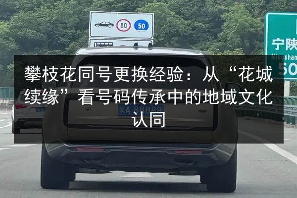 攀枝花同号更换经验:从“花城续缘”看号码传承中的地域文化认同 第3张 攀枝花同号更换经验:从“花城续缘”看号码传承中的地域文化认同 第3张