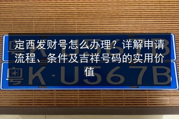 定西发财号怎么办理?详解申请流程、条件及吉祥号码的实用价值 第2张 定西发财号怎么办理?详解申请流程、条件及吉祥号码的实用价值 第2张