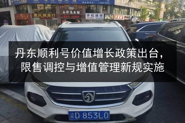 丹东顺利号价值增长政策出台,限售调控与增值管理新规实施 第3张 丹东顺利号价值增长政策出台,限售调控与增值管理新规实施 第3张
