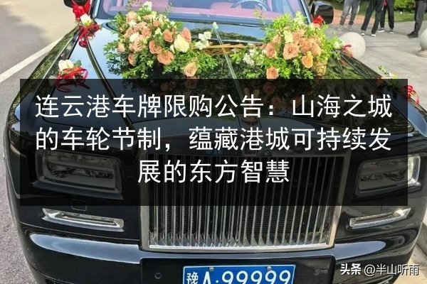 连云港车牌限购公告：山海之城的车轮节制，蕴藏港城可持续发展的东方智慧 第2张