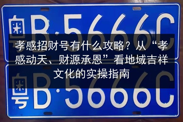 孝感招财号有什么攻略？从“孝感动天、财源承恩”看地域吉祥文化的实操指南 第2张