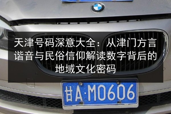 天津号码深意大全：从津门方言谐音与民俗信仰解读数字背后的地域文化密码 第3张
