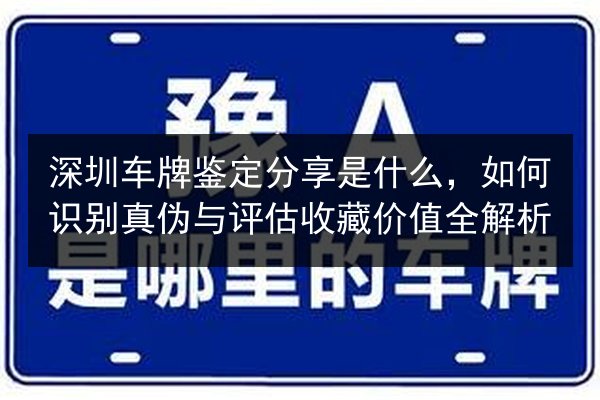 深圳车牌鉴定分享是什么,如何识别真伪与评估收藏价值全解析 第2张 深圳车牌鉴定分享是什么,如何识别真伪与评估收藏价值全解析 第2张