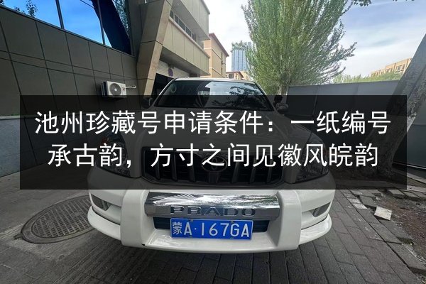 池州珍藏号申请条件：一纸编号承古韵，方寸之间见徽风皖韵
