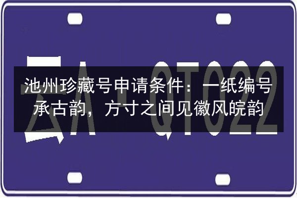 池州珍藏号申请条件:一纸编号承古韵,方寸之间见徽风皖韵 第3张 池州珍藏号申请条件:一纸编号承古韵,方寸之间见徽风皖韵 第3张