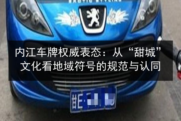 内江车牌权威表态：从“甜城”文化看地域符号的规范与认同 第2张