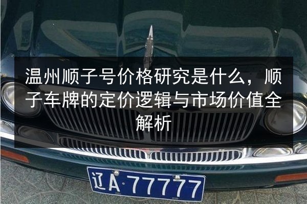 温州顺子号价格研究是什么，顺子车牌的定价逻辑与市场价值全解析