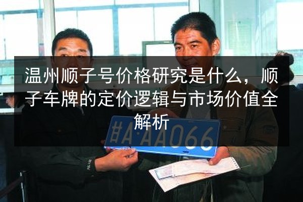温州顺子号价格研究是什么,顺子车牌的定价逻辑与市场价值全解析 第2张 温州顺子号价格研究是什么,顺子车牌的定价逻辑与市场价值全解析 第2张