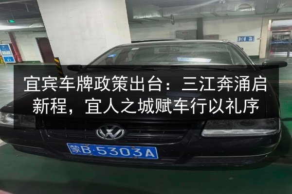 宜宾车牌政策出台：三江奔涌启新程，宜人之城赋车行以礼序 第2张