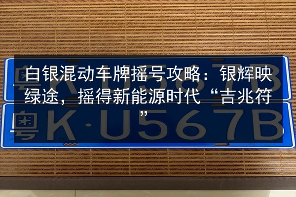 白银混动车牌摇号攻略:银辉映绿途,摇得新能源时代“吉兆符” 第2张 白银混动车牌摇号攻略:银辉映绿途,摇得新能源时代“吉兆符” 第2张