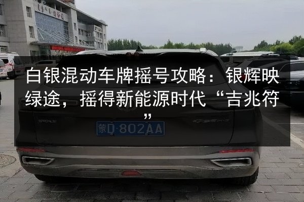 白银混动车牌摇号攻略:银辉映绿途,摇得新能源时代“吉兆符” 第3张 白银混动车牌摇号攻略:银辉映绿途,摇得新能源时代“吉兆符” 第3张
