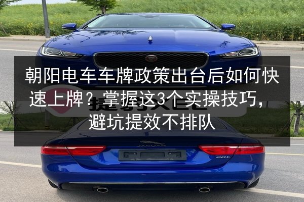 朝阳电车车牌政策出台后如何快速上牌?掌握这3个实操技巧,避坑提效不排队 第3张 朝阳电车车牌政策出台后如何快速上牌?掌握这3个实操技巧,避坑提效不排队 第3张