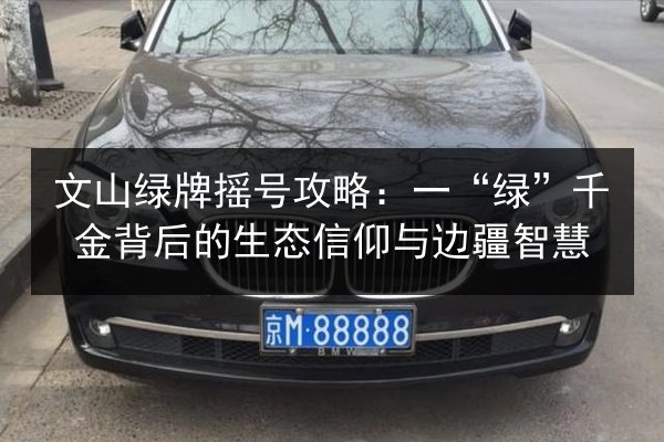 文山绿牌摇号攻略：一“绿”千金背后的生态信仰与边疆智慧