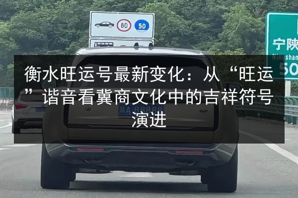 衡水旺运号最新变化：从“旺运”谐音看冀商文化中的吉祥符号演进 第2张