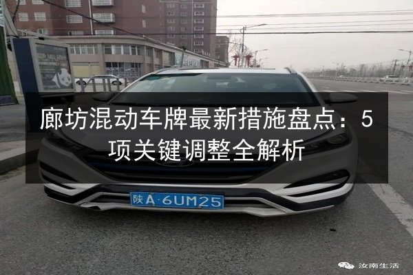 廊坊混动车牌最新措施盘点：5项关键调整全解析
