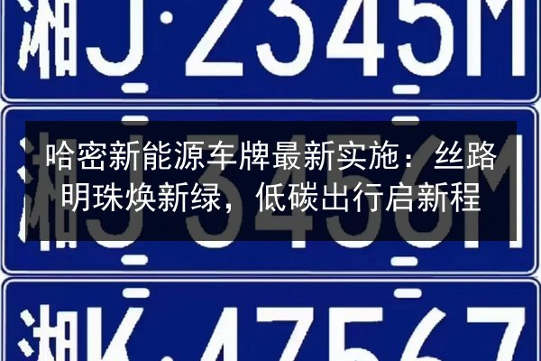 哈密新能源车牌最新实施：丝路明珠焕新绿，低碳出行启新程 第2张