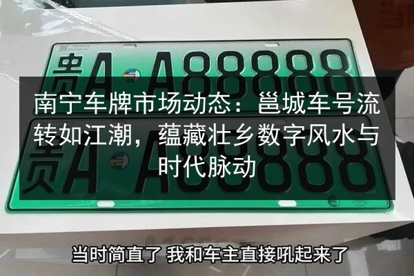 南宁车牌市场动态:邕城车号流转如江潮,蕴藏壮乡数字风水与时代脉动 第2张 南宁车牌市场动态:邕城车号流转如江潮,蕴藏壮乡数字风水与时代脉动 第2张