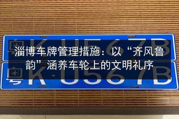 淄博车牌管理措施：以“齐风鲁韵”涵养车轮上的文明礼序