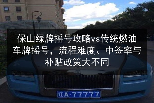 保山绿牌摇号攻略vs传统燃油车牌摇号,流程难度、中签率与补贴政策大不同 第2张 保山绿牌摇号攻略vs传统燃油车牌摇号,流程难度、中签率与补贴政策大不同 第2张