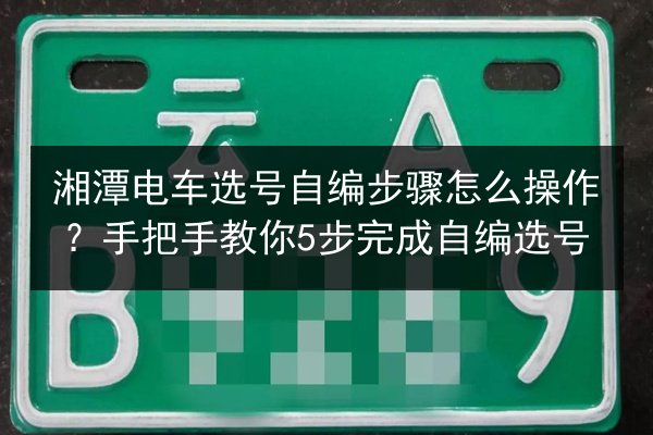 湘潭电车选号自编步骤怎么操作?手把手教你5步完成自编选号 第2张 湘潭电车选号自编步骤怎么操作?手把手教你5步完成自编选号 第2张