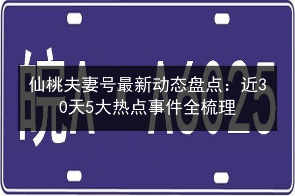 仙桃夫妻号最新动态盘点:近30天5大热点事件全梳理 第3张 仙桃夫妻号最新动态盘点:近30天5大热点事件全梳理 第3张